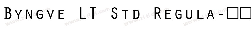 Byngve LT Std Regula字体转换